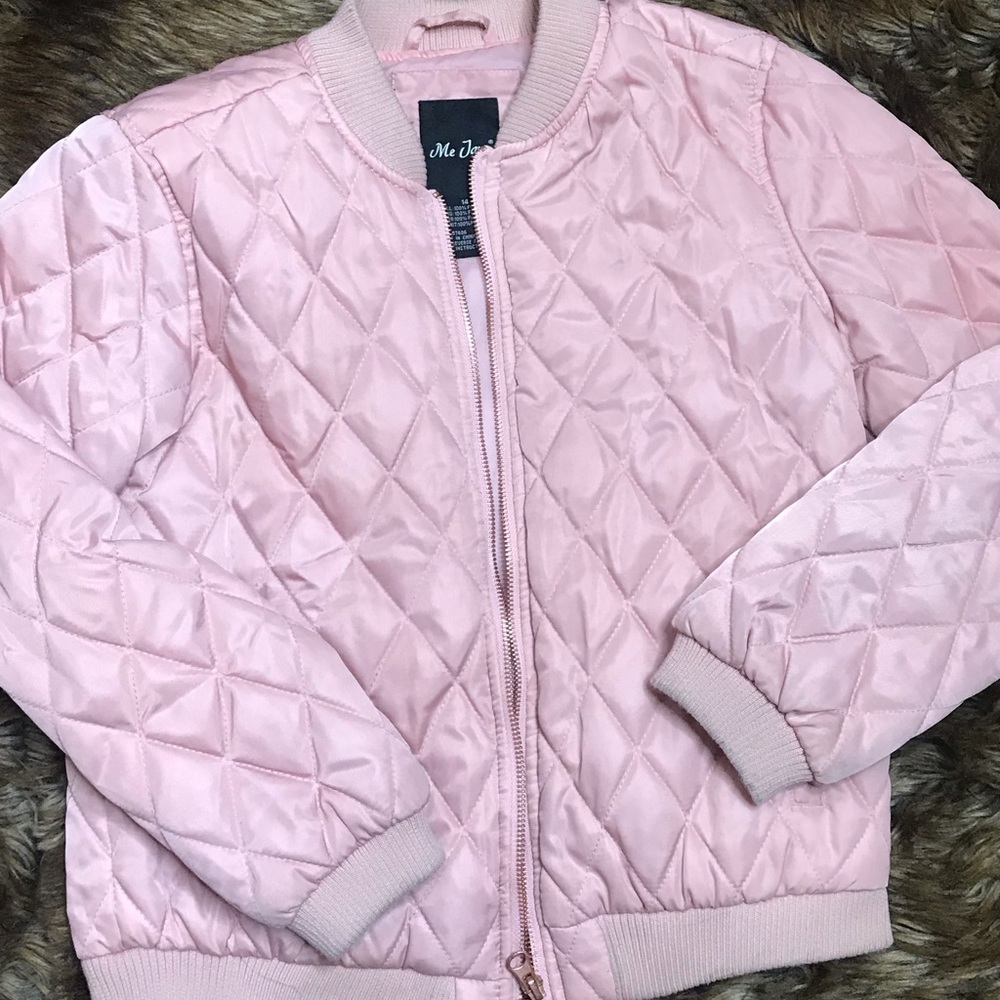 Girls pink bomber jacket